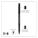 uni-ball ONYX Roller Ball Pen, Stick, Fine 0.7 mm, Blue Ink, Black/Blue Barrel, 72/Pack (2013568)