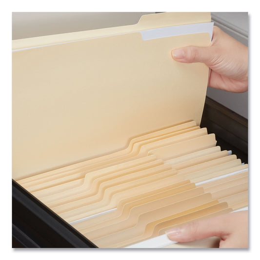 Universal Top Tab File Folders, 1/3-Cut Tabs: Assorted, Letter Size, 0.75" Expansion, Manila, 50/Box (18104)