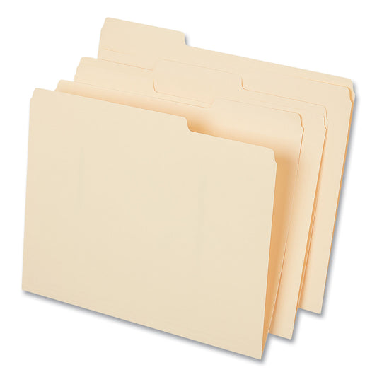 Universal Top Tab File Folders, 1/3-Cut Tabs: Assorted, Letter Size, 0.75" Expansion, Manila, 50/Box (18104)