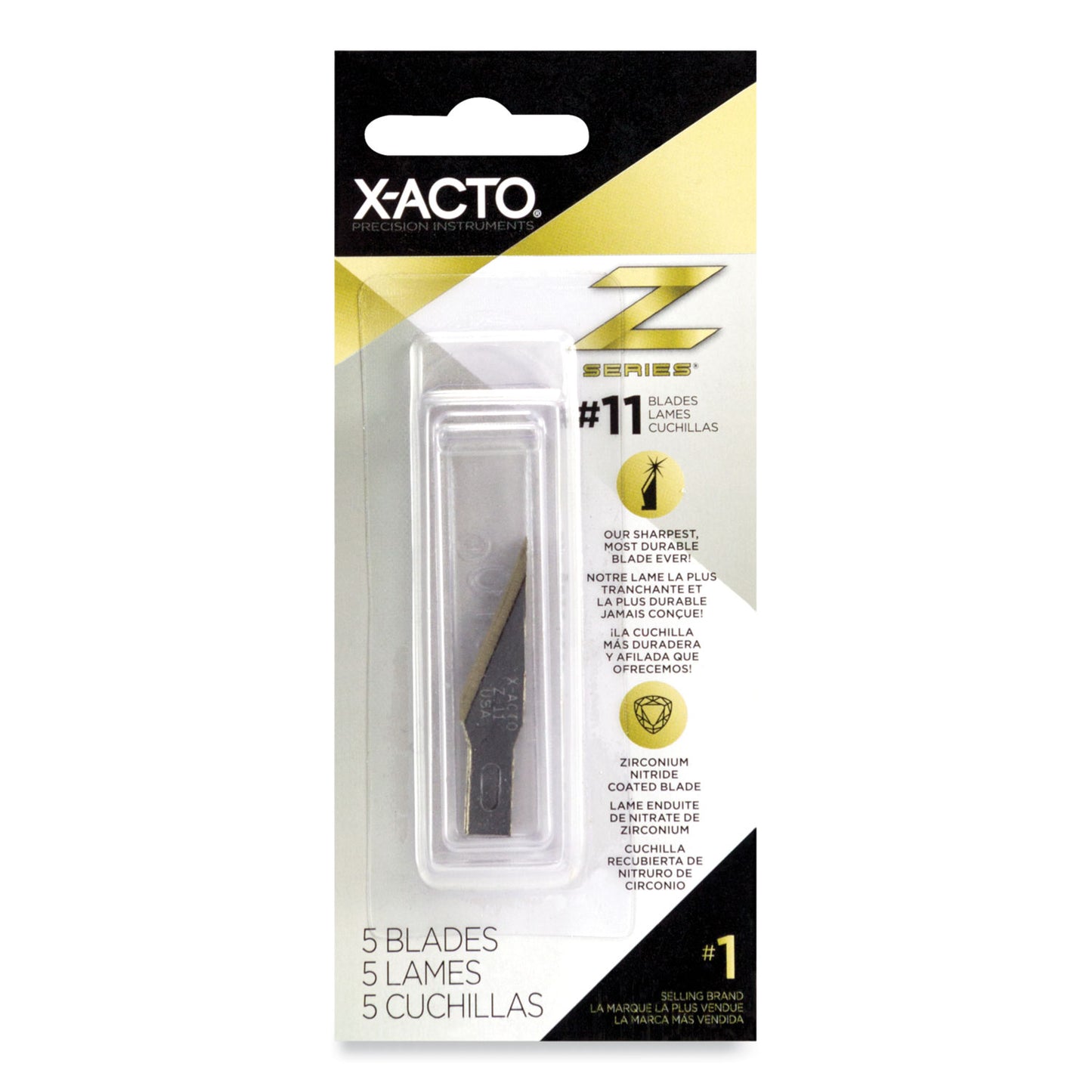 X-ACTO Z Series #11 Replacement Blades, 5/Pack (XZ211W)