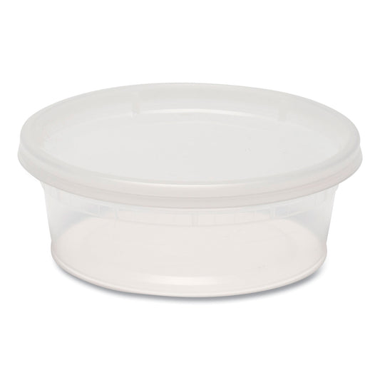 GEN Plastic Deli Container with Lid, 8 oz, Clear, Plastic, 240/Carton (DELI8OZ)