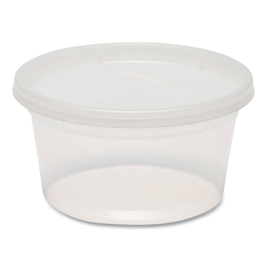 GEN Plastic Deli Container with Lid, 12 oz, Clear, Plastic, 240/Carton (DELI12OZ)