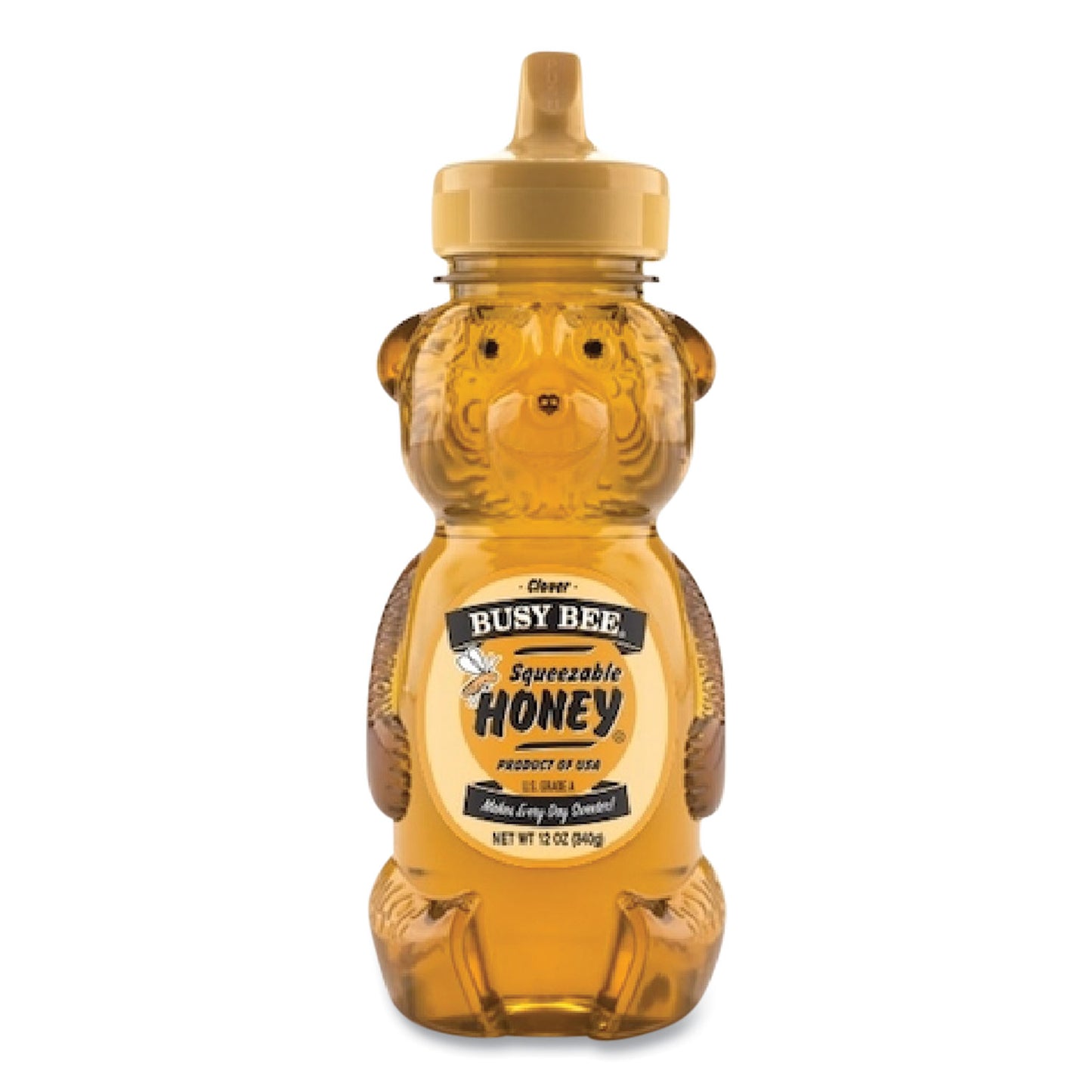 Busy Bee Clover Honey, 12 oz Bottle, 12/Carton (BB1002)