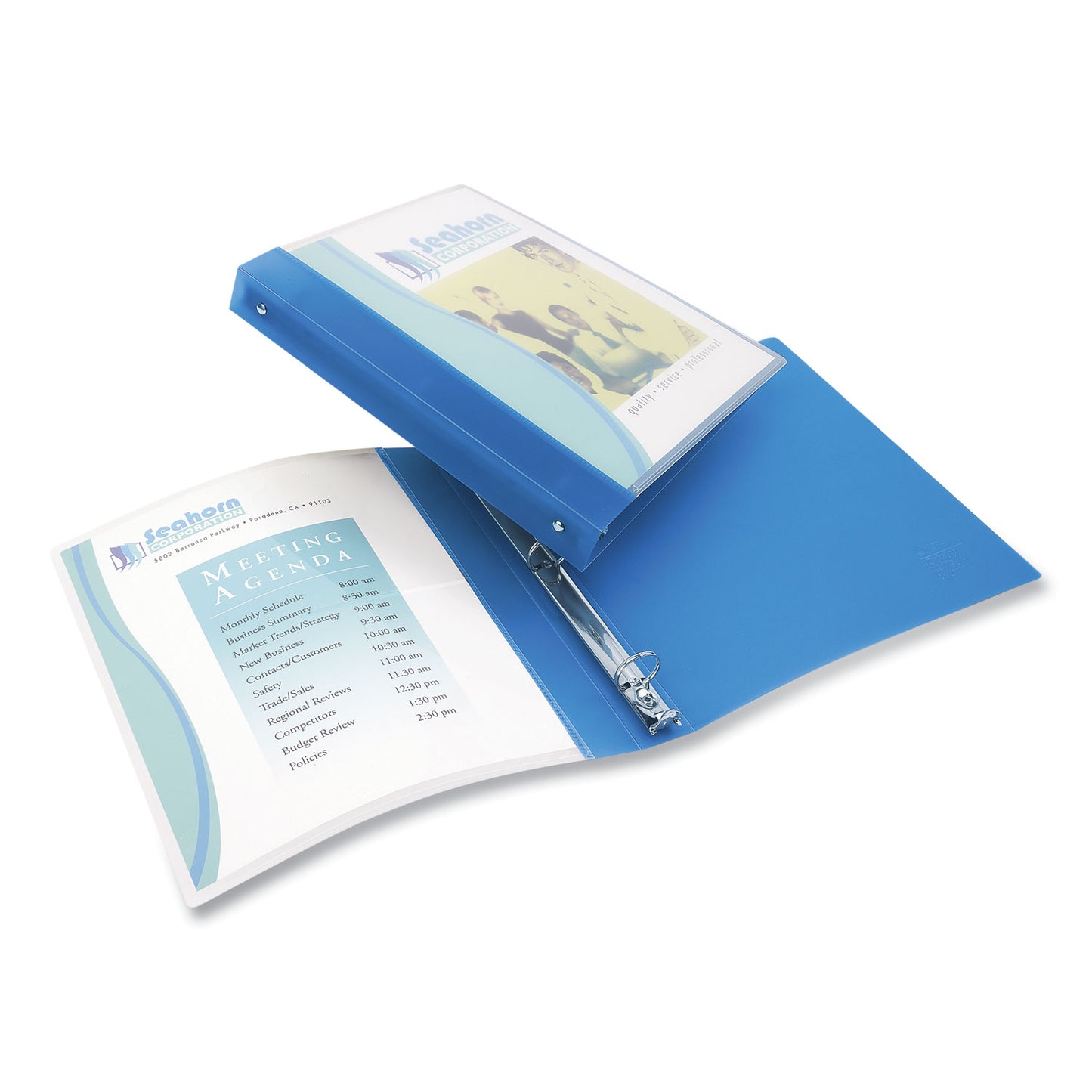 Avery Flexible View Binder with Round Rings, 3 Rings, 0.5" Capacity, 11 x 8.5, Blue (17670)