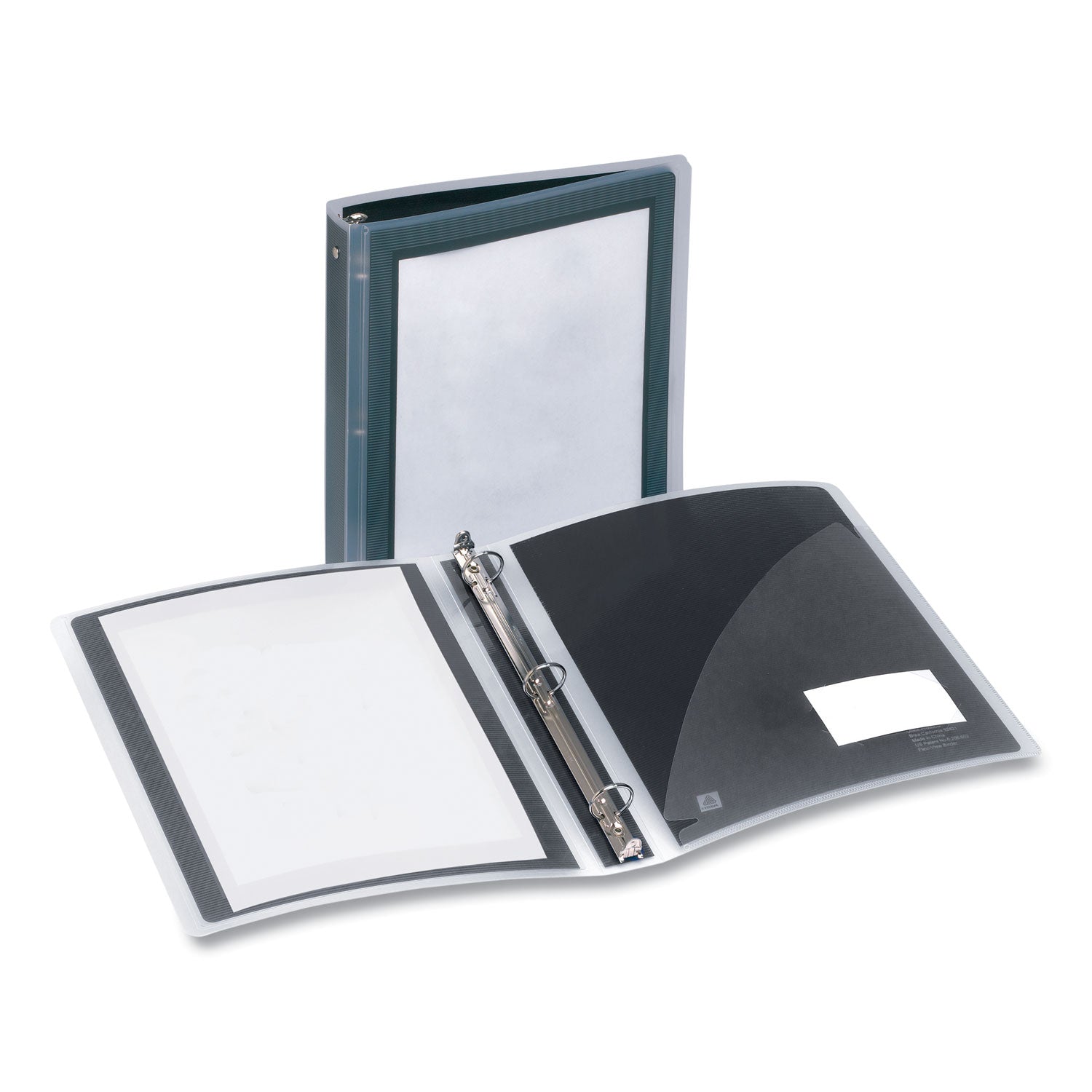 Avery Flexi-View Binder with Round Rings, 3 Rings, 1.5" Capacity, 11 x 8.5, Black (17637)