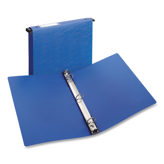 Avery Hanging Storage Flexible Non-View Binder with Round Rings, 3 Rings, 1" Capacity, 11 x 8.5, Blue (14800)