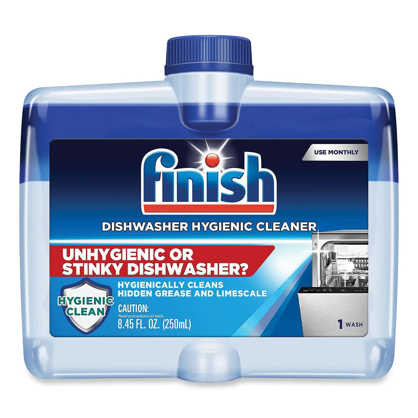 FINISH Dishwasher Cleaner, Fresh, 8.45 oz Bottle, 6/Carton (95315)