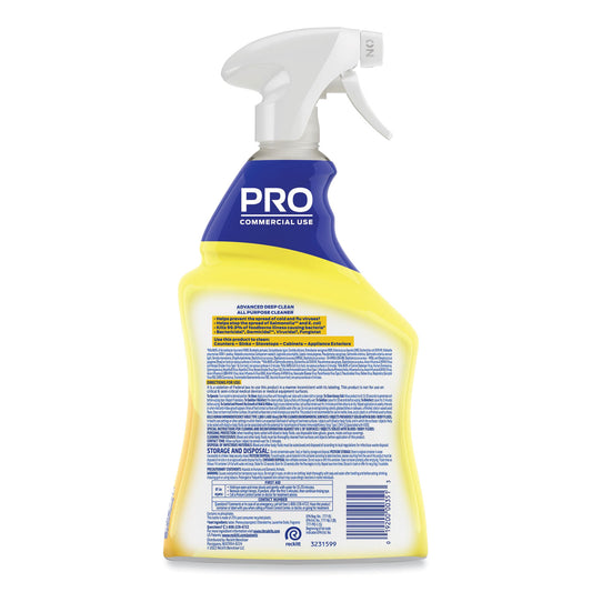 Lysol Advanced Deep Clean All Purpose Cleaner, Lemon Breeze, 32 oz Trigger Spray Bottle (00351EA)