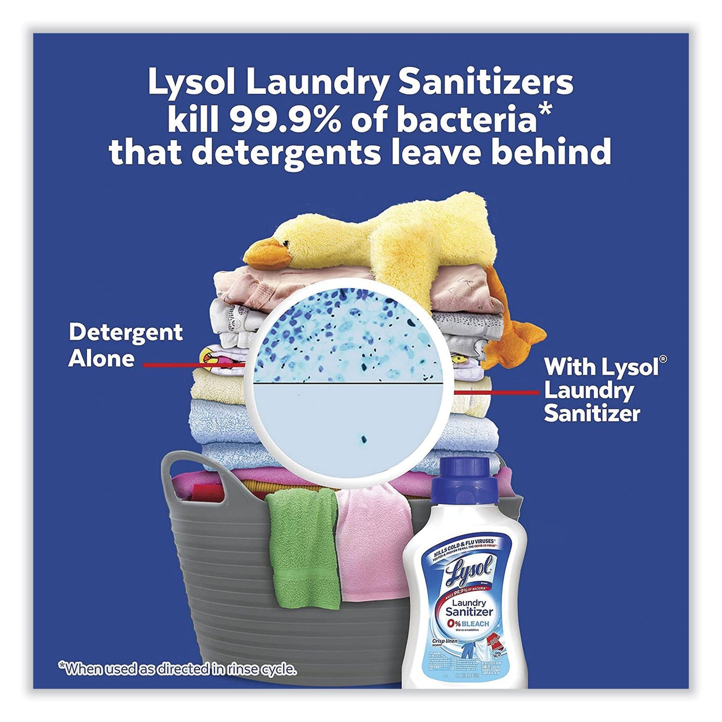 LYSOL Brand Laundry Sanitizer, Liquid, Crisp Linen, 90 oz (95872EA)