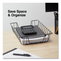 Universal Wire Metal Letter Tray, 1 Section, Letter Size Files, 10" x 14.13" x 3", Black (20071)