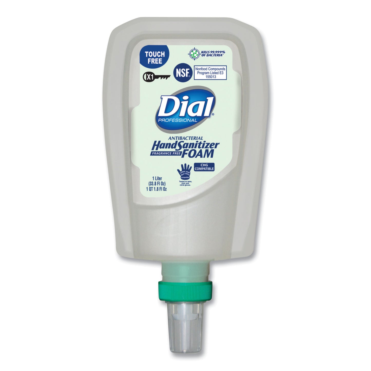 Antibacterial Foaming Hand Sanitizer Refill For Fit X1 Touch-free Dispenser, 1 L Refill, Fragrance-free, 3/carton