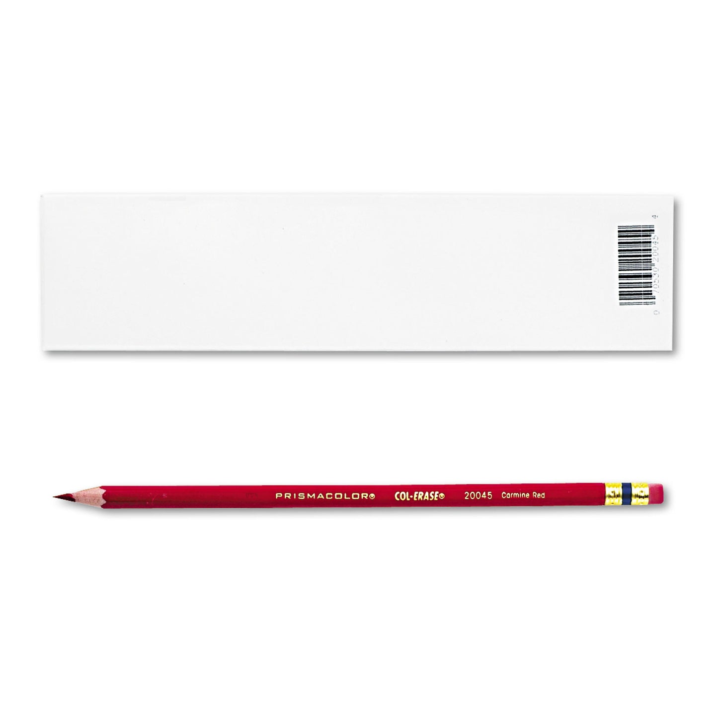 Prismacolor Col-Erase Pencil with Eraser, 0.7 mm, 2B, Carmine Red Lead, Carmine Red Barrel, Dozen (20045)