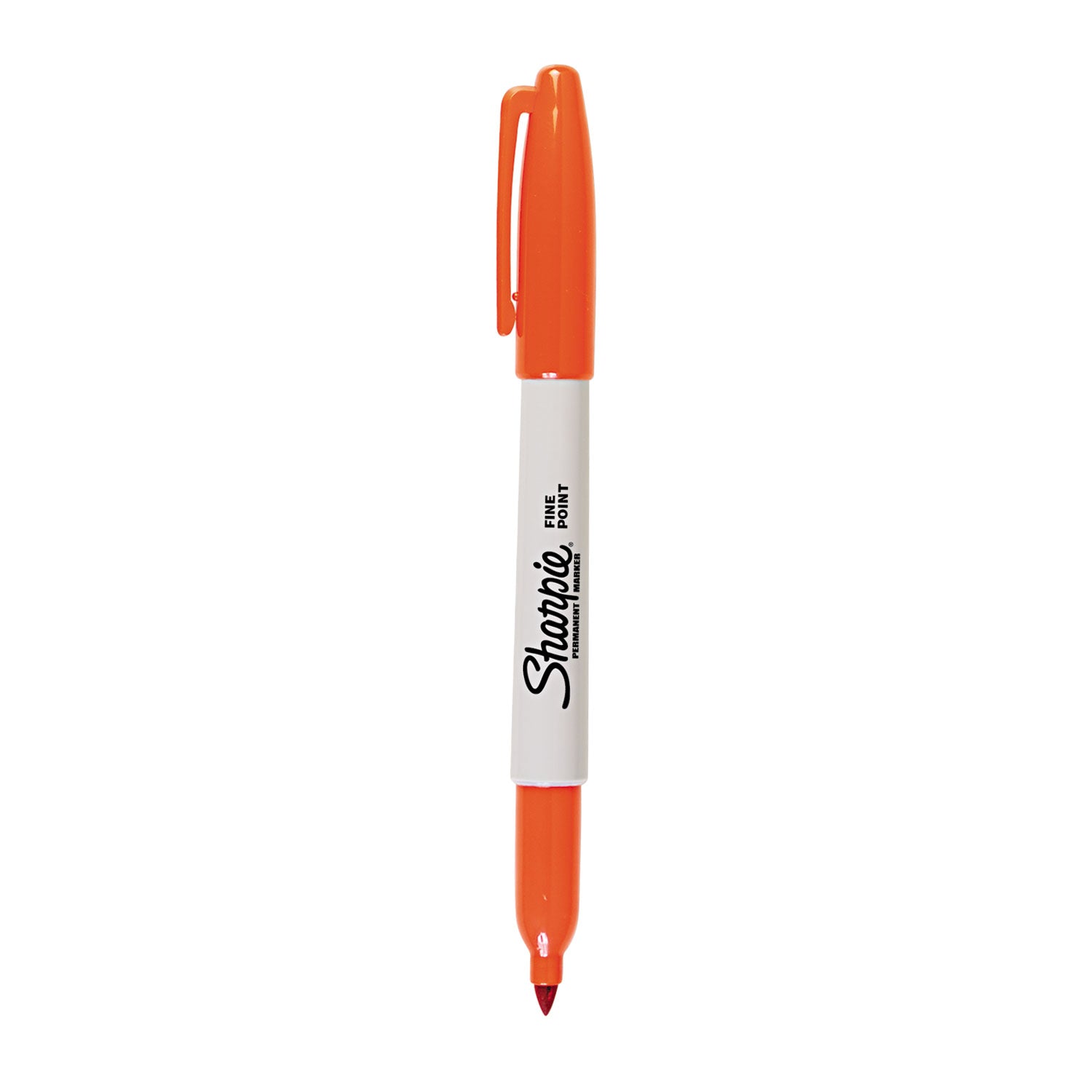 Sharpie Fine Tip Permanent Marker, Fine Bullet Tip, Orange, Dozen (30006)