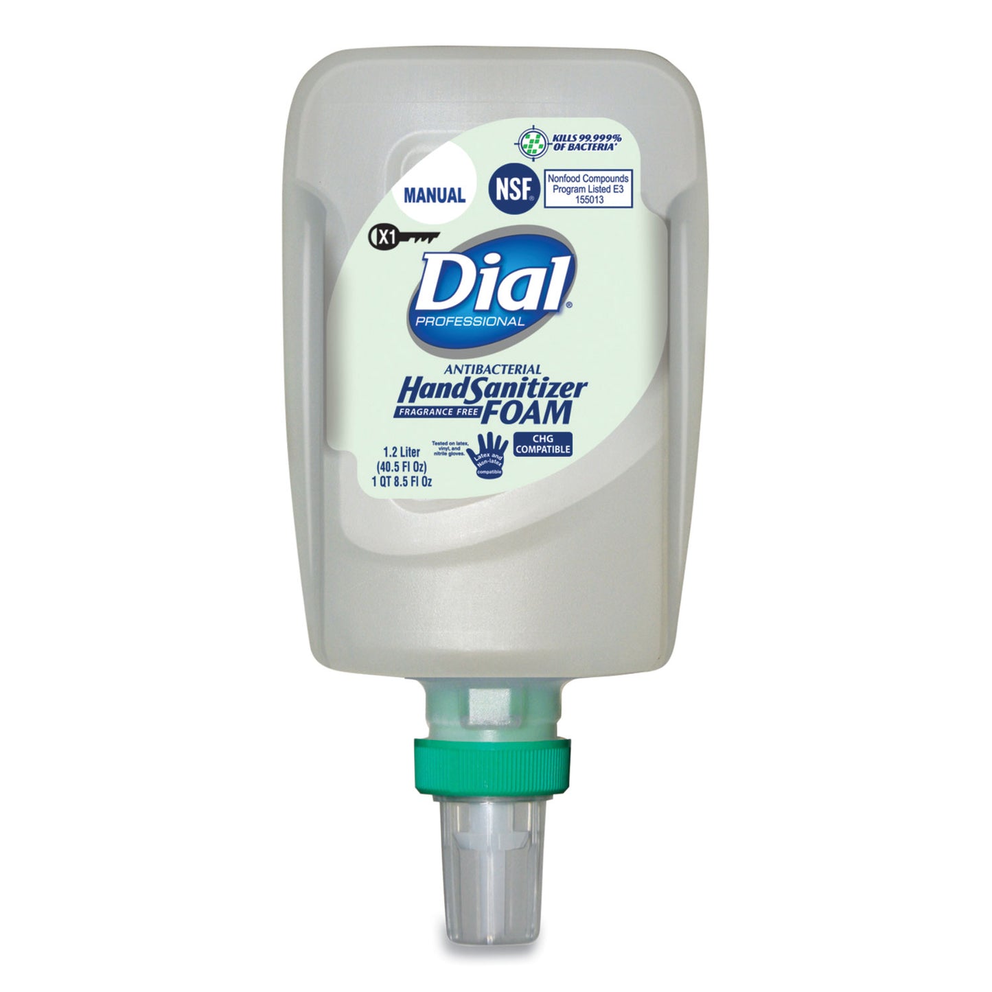 Antibacterial Foaming Hand Sanitizer Refill For Fit X1 Manual Dispenser, 1.2 L Refill, Fragrance-free, 3/carton