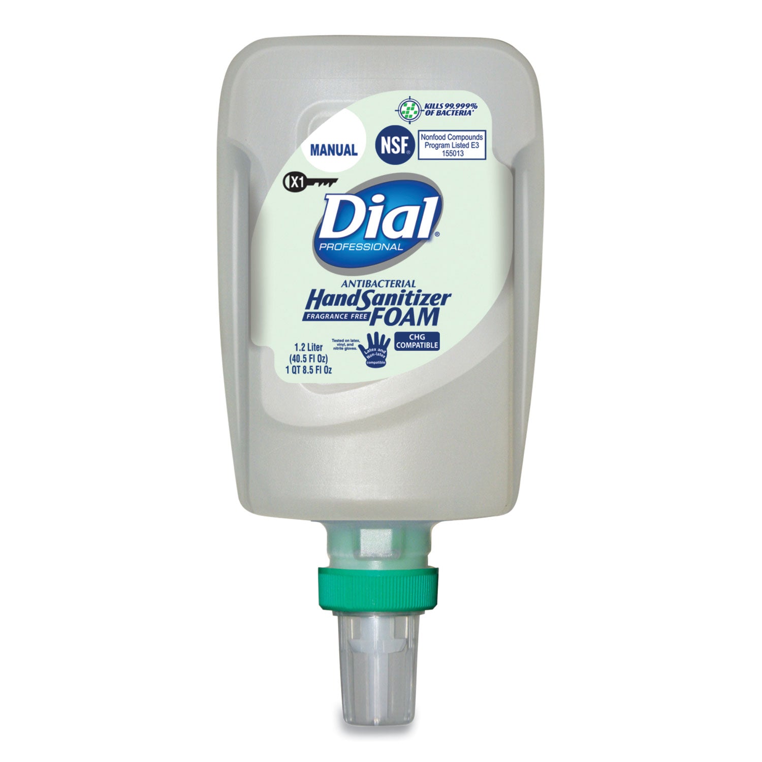 Antibacterial Foaming Hand Sanitizer Refill For Fit X1 Manual Dispenser, 1.2 L Refill, Fragrance-free, 3/carton