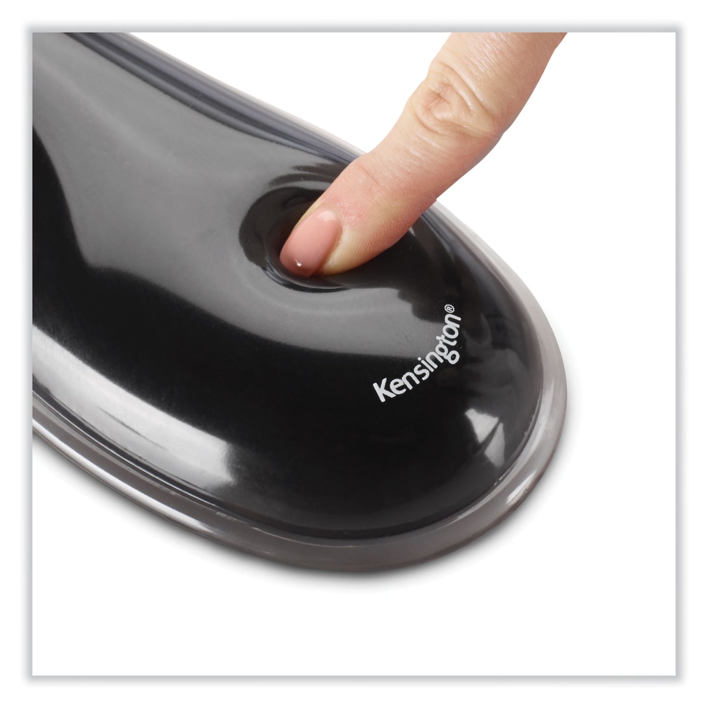 Kensington Duo Gel Wave Mouse Pad with Wrist Rest, 9.37 x 13, Red (62402)