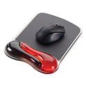 Kensington Duo Gel Wave Mouse Pad with Wrist Rest, 9.37 x 13, Red (62402)