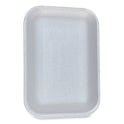 GEN Meat Trays, #2. 8.5 x 6.03 x 1.11, White, 500/Carton (2WH)