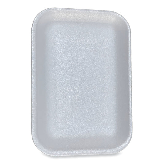 GEN Meat Trays, #2. 8.5 x 6.03 x 1.11, White, 500/Carton (2WH)