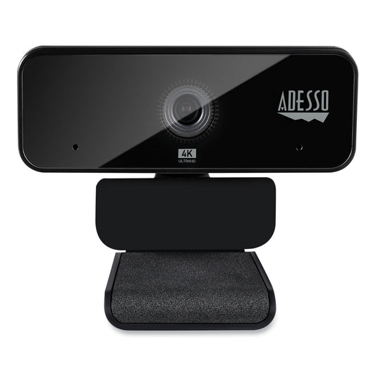 Adesso CyberTrack H6 4K USB Fixed Focus Webcam with Microphone, 3840 Pixels x 2160 Pixels, 8 Mpixels, Black