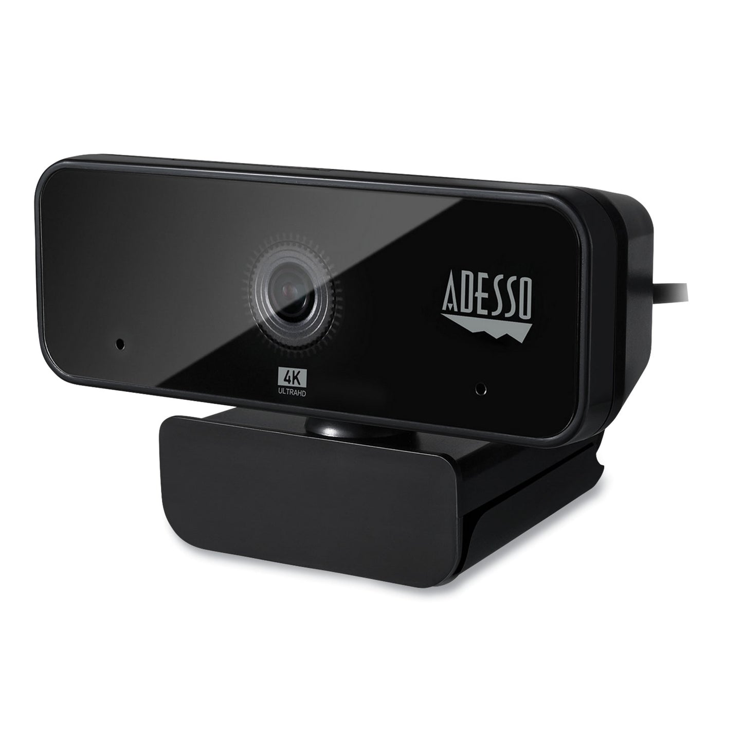 Adesso CyberTrack H6 4K USB Fixed Focus Webcam with Microphone, 3840 Pixels x 2160 Pixels, 8 Mpixels, Black