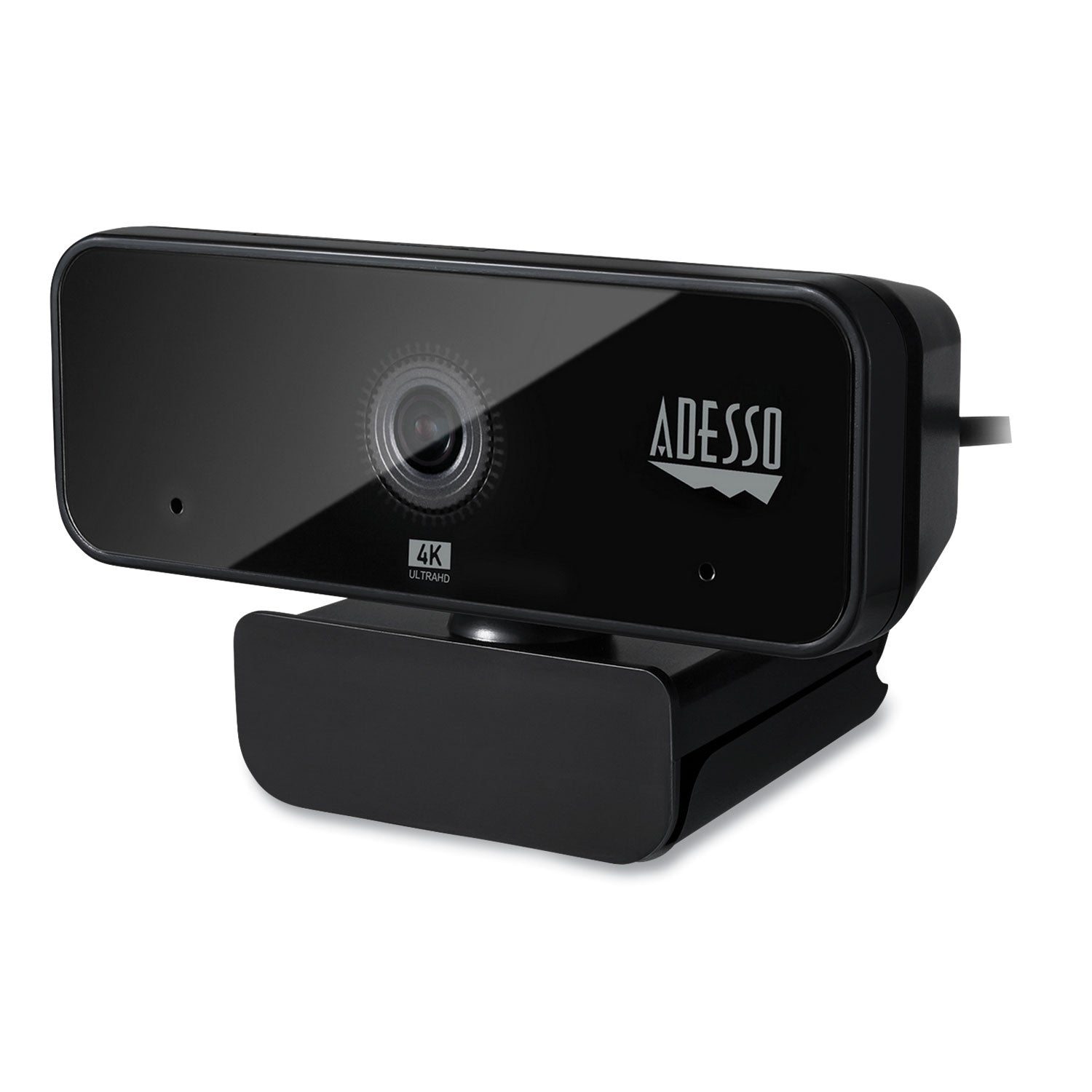 Adesso CyberTrack H6 4K USB Fixed Focus Webcam with Microphone, 3840 Pixels x 2160 Pixels, 8 Mpixels, Black