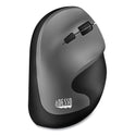 Adesso iMouse A20 Antimicrobial Vertical Wireless Mouse, 2.4 GHz Frequency/33 ft Wireless Range, Right Hand Use, Black/Granite