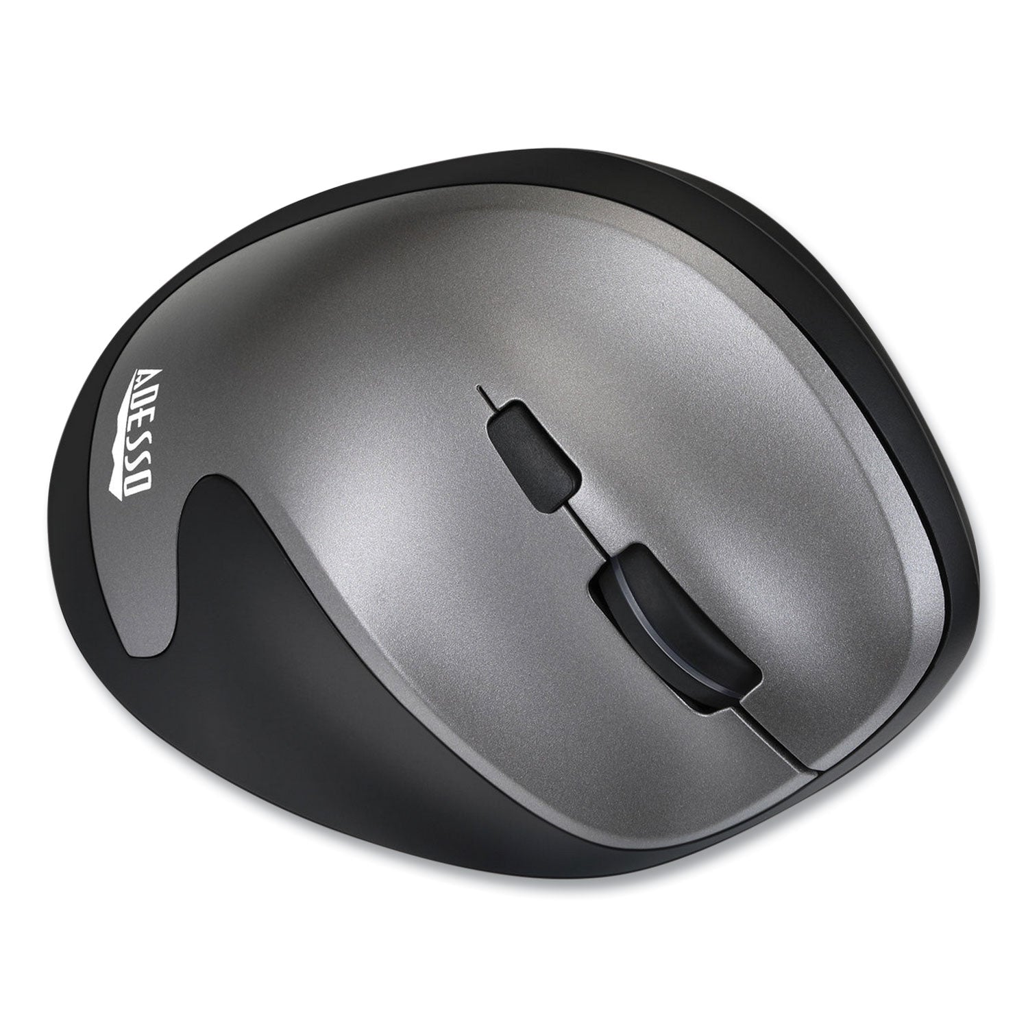 Adesso iMouse A20 Antimicrobial Vertical Wireless Mouse, 2.4 GHz Frequency/33 ft Wireless Range, Right Hand Use, Black/Granite