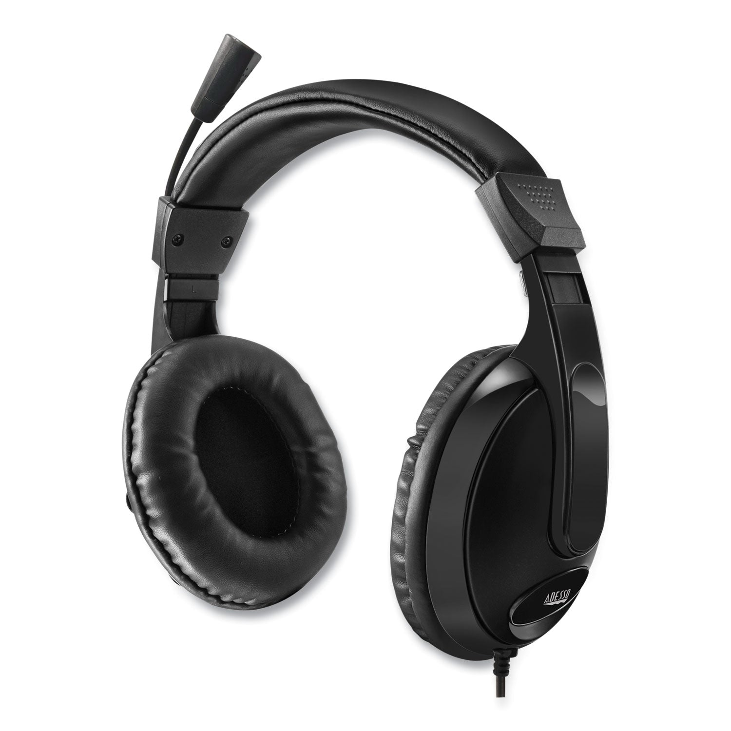 Adesso Xtream H5 Binaural Over The Head Multimedia Headset with Mic, Black