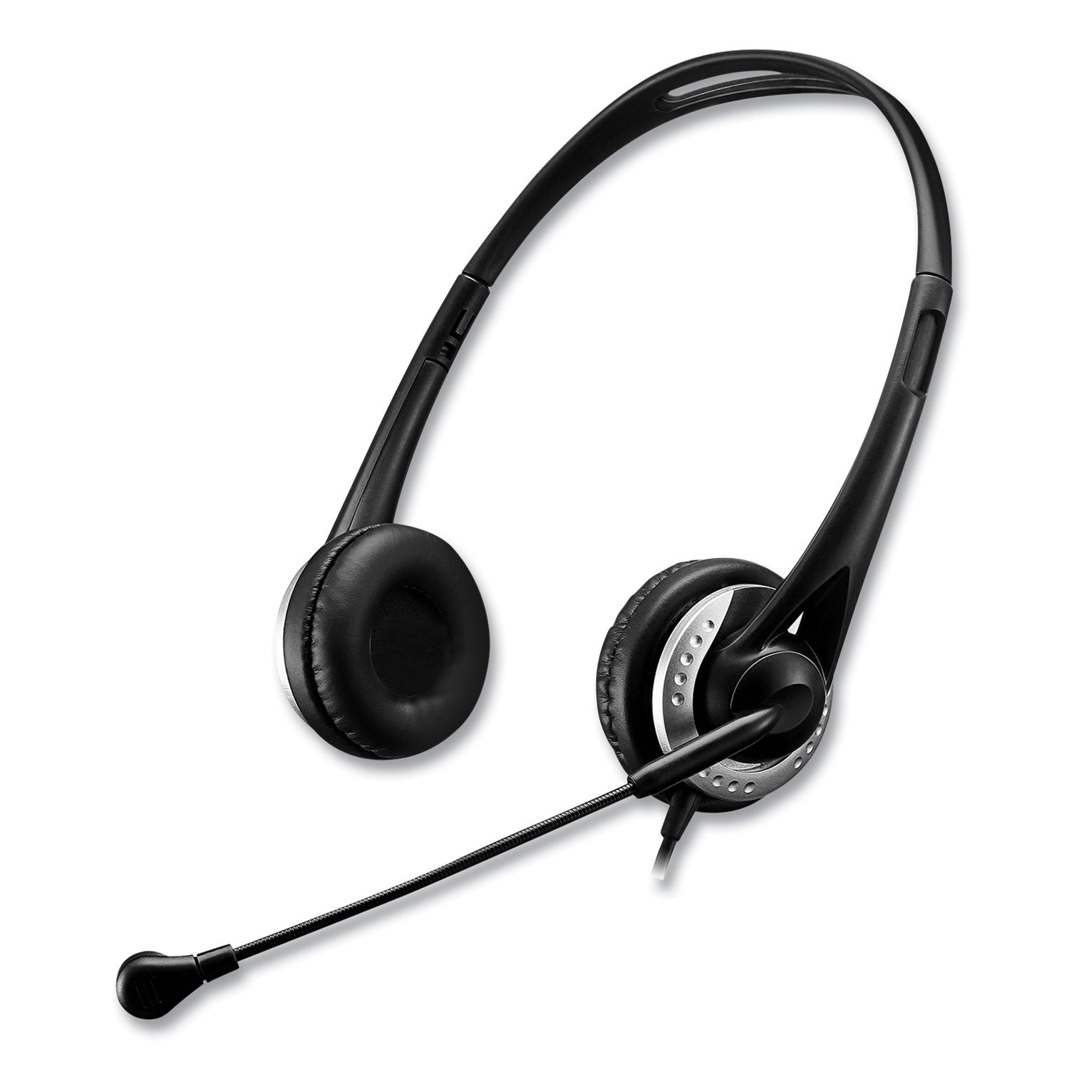 Adesso Xtream P2 Binaural Over The Head Headset with Microphone, Black