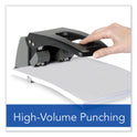 Swingline 100-Sheet High Capacity Two-Hole Punch, Fixed Centers, 9/32" Holes, Black/Gray (74190)