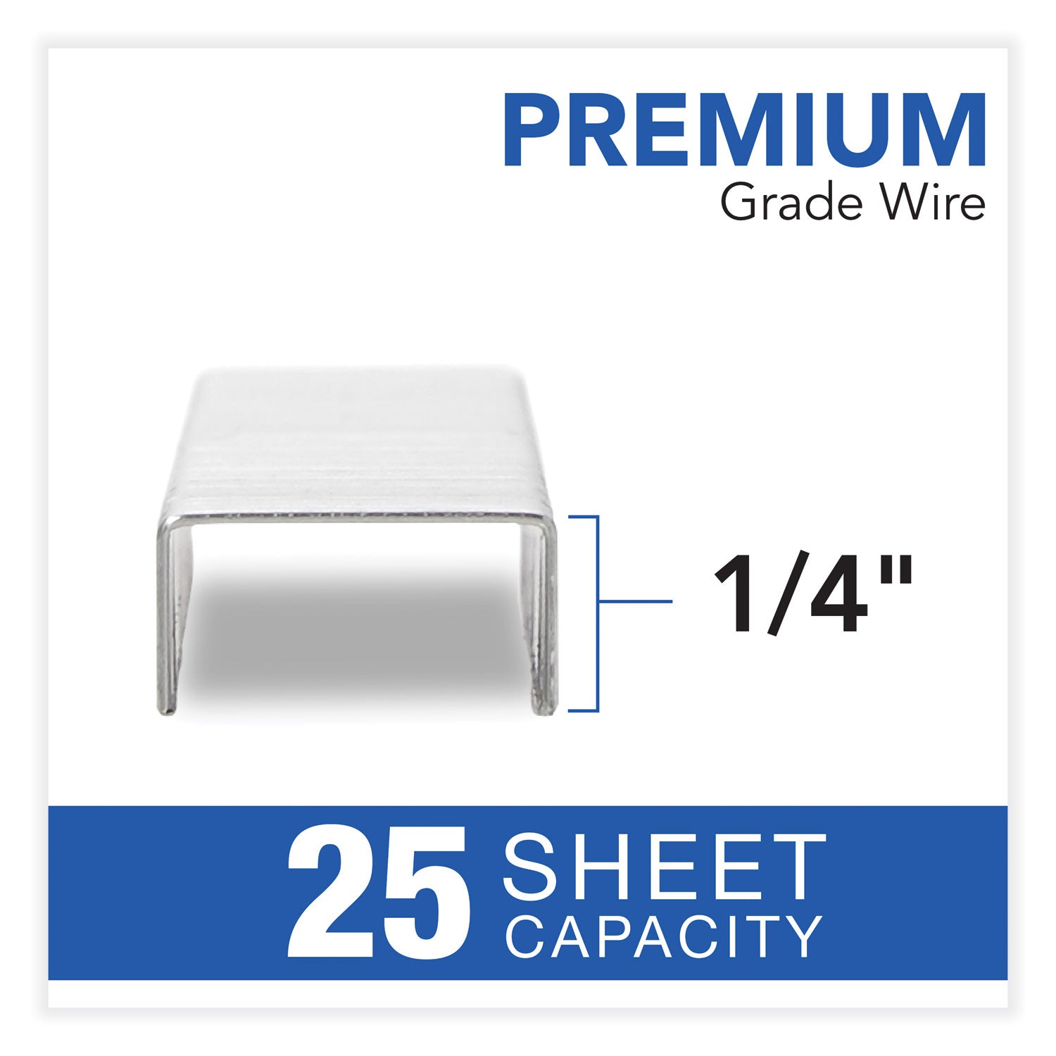 Swingline S.F. 3 Premium Staples, 0.25" Leg, 0.5" Crown, Steel, 5,000/Box (35440)