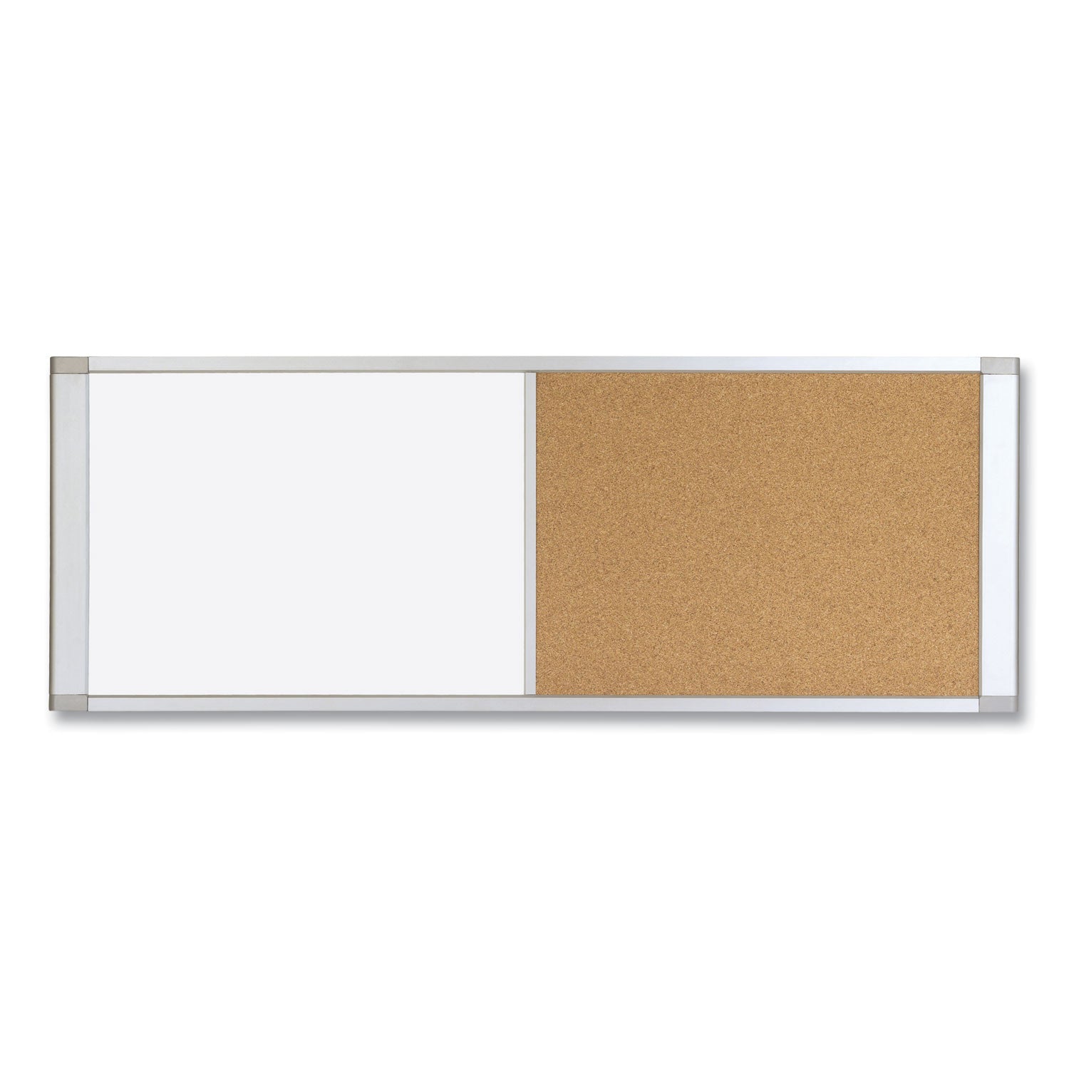 MasterVision Combo Cubicle Workstation Dry Erase/Cork Board, 36 x 18, Tan/White Surface, Aluminum Frame (XA10003700)