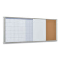 MasterVision Magnetic Calendar Combo Board, 48 x 18, White Surface, Aluminum Frame (XA429993700)