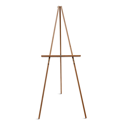 MasterVision Oak Display Tripod Easel, 60" High, Wood/Brass (FLX06203MV)