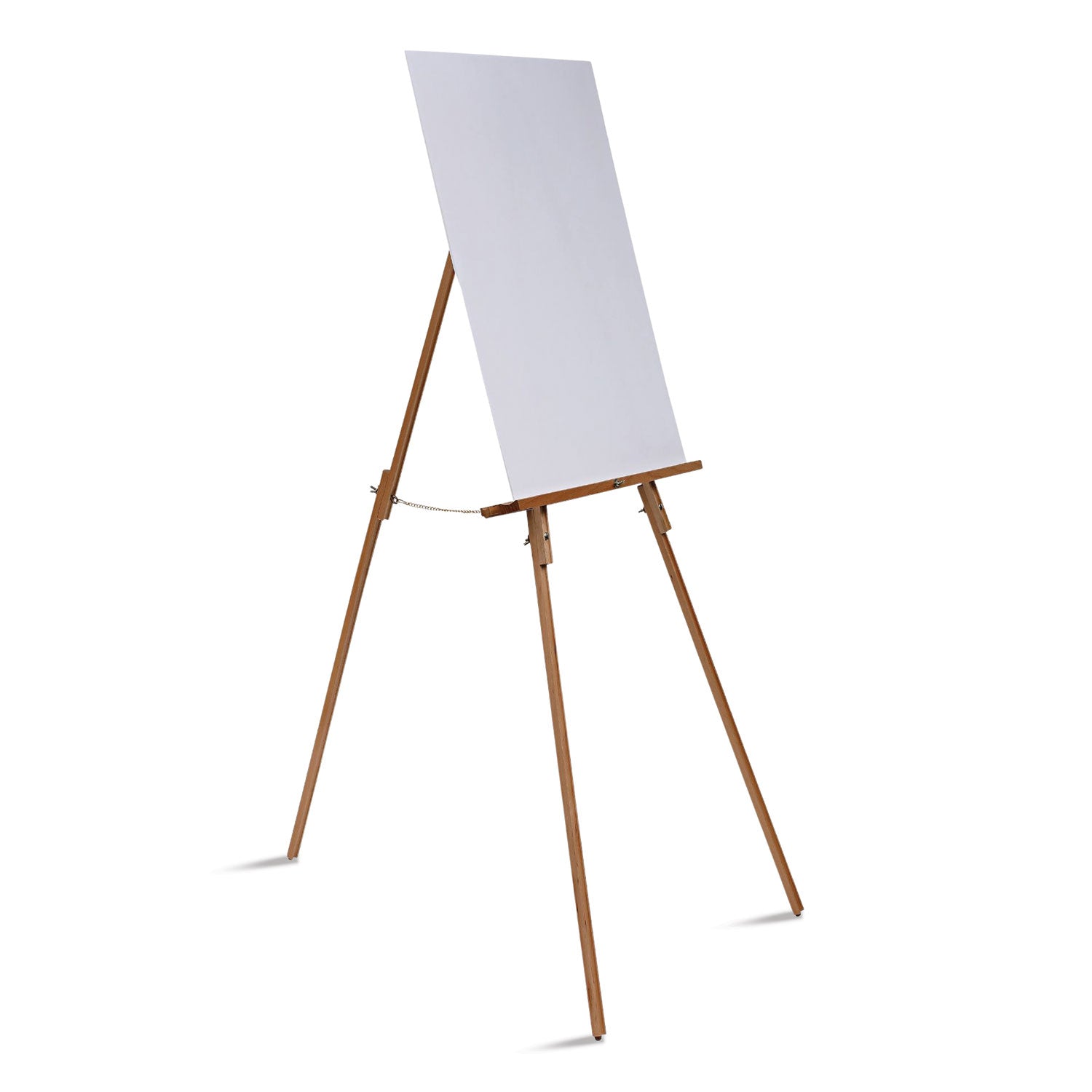 MasterVision Oak Display Tripod Easel, 60" High, Wood/Brass (FLX06203MV)