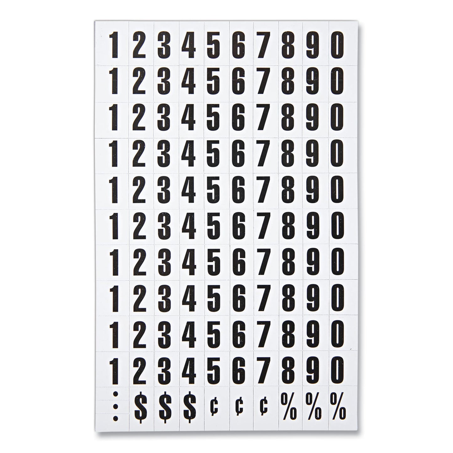MasterVision Interchangeable Magnetic Board Accessories, Numbers, Black, 0.75"h (KT2020)