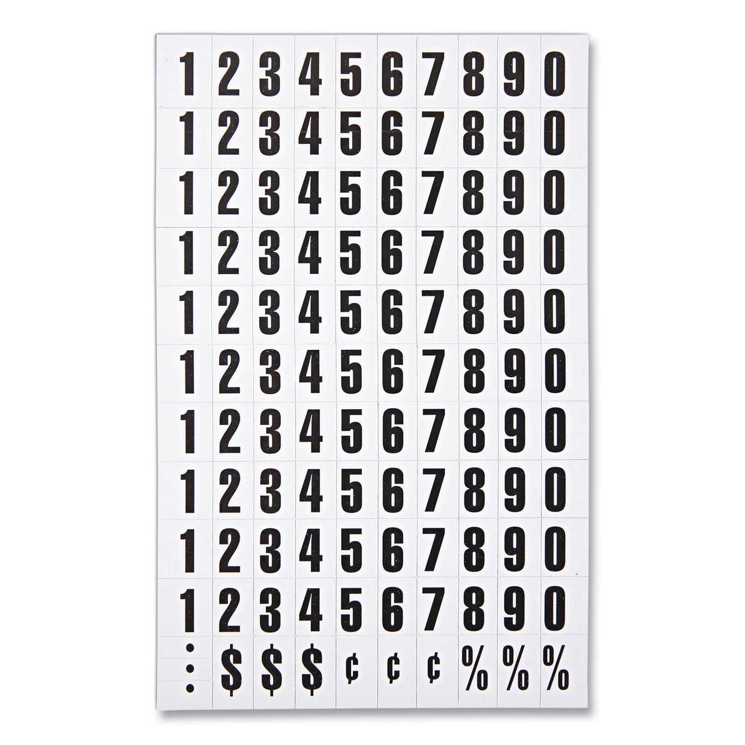 MasterVision Interchangeable Magnetic Board Accessories, Numbers, Black, 0.75"h (KT2020)