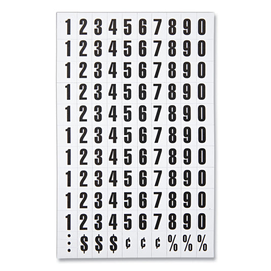 MasterVision Interchangeable Magnetic Board Accessories, Numbers, Black, 0.75"h (KT2020)