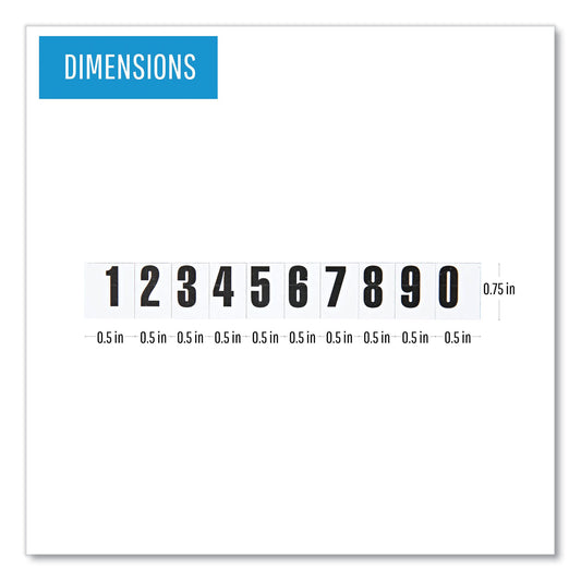 MasterVision Interchangeable Magnetic Board Accessories, Numbers, Black, 0.75"h (KT2020)