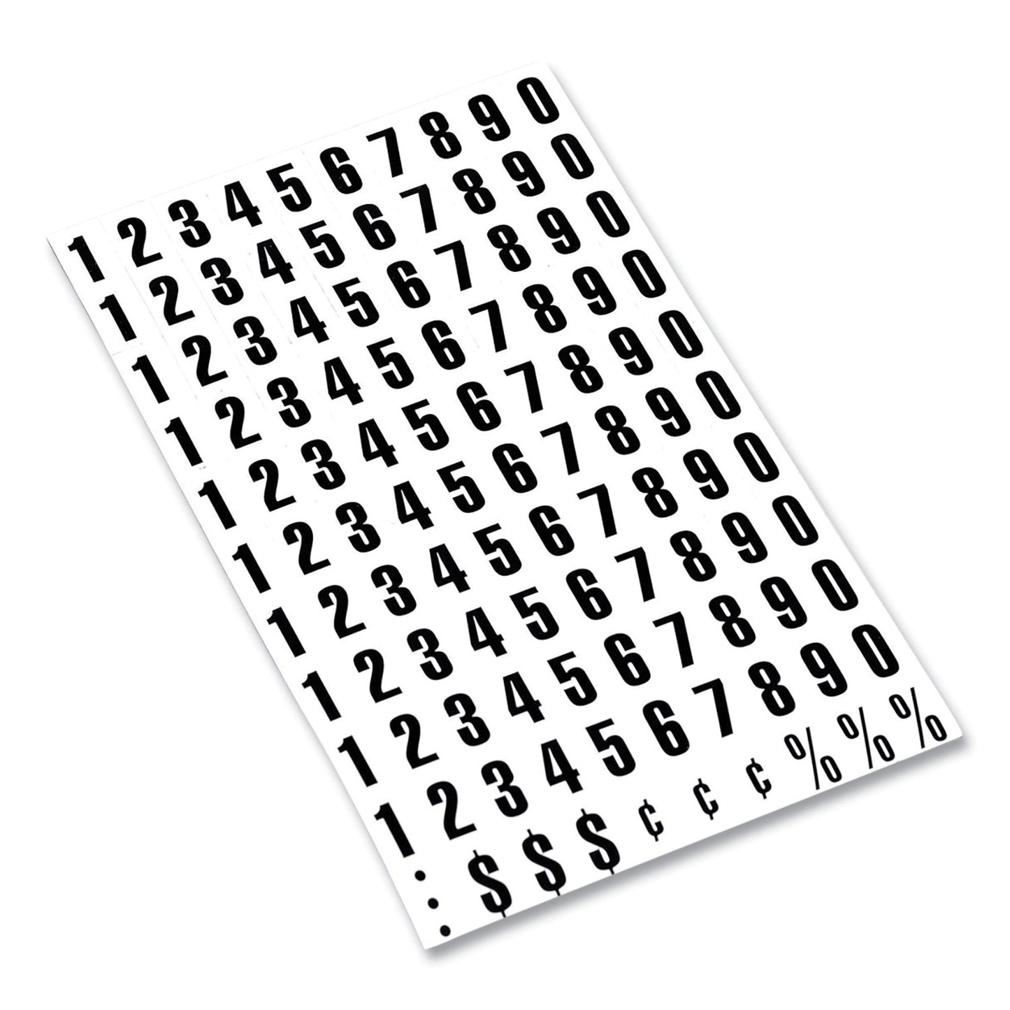 MasterVision Interchangeable Magnetic Board Accessories, Numbers, Black, 0.75"h (KT2020)