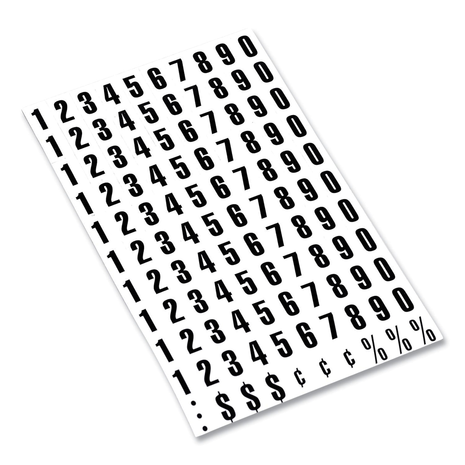 MasterVision Interchangeable Magnetic Board Accessories, Numbers, Black, 0.75"h (KT2020)