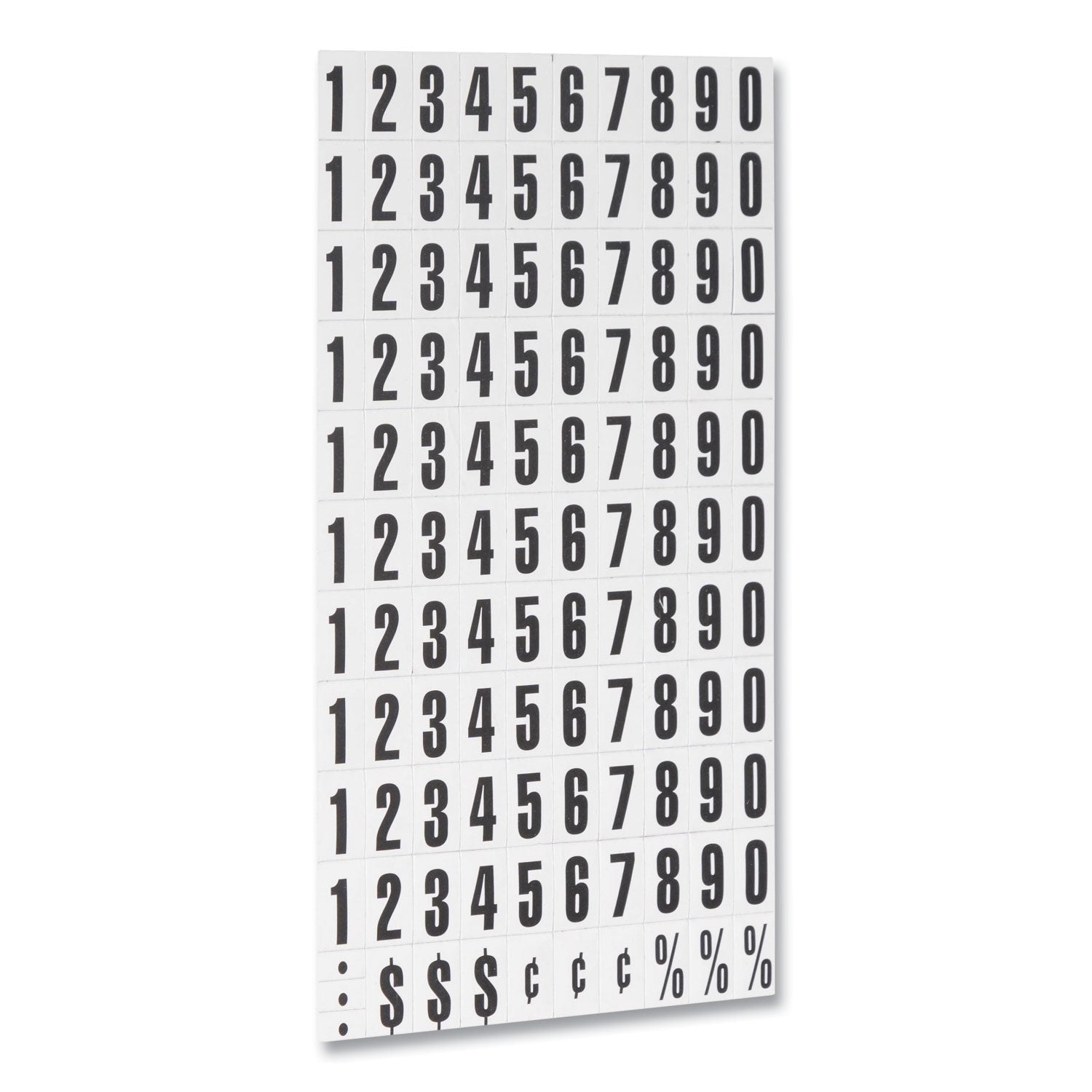 MasterVision Interchangeable Magnetic Board Accessories, Numbers, Black, 0.75"h (KT2020)