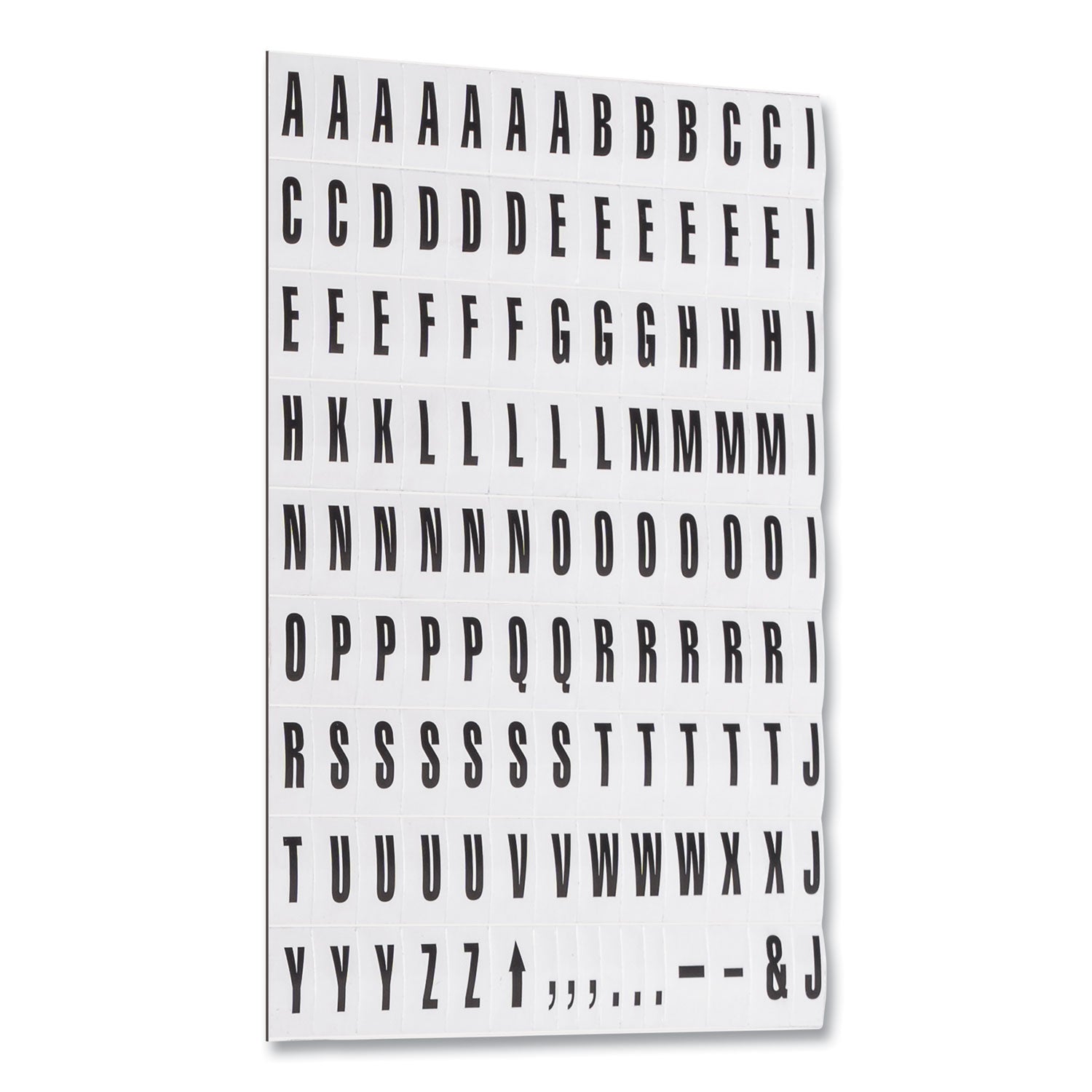 MasterVision Interchangeable Magnetic Board Accessories, Letters, Black, 0,75"h (KT2220)