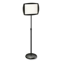 MasterVision Floor Stand Sign Holder, Rectangle, 15 x 11, 66" High, White Surface, Black Steel Frame (SIG07060101)