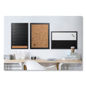 MasterVision Black/White Message Board Set: (1) Bulletin, (1) Bulletin/Chalk Planner, (1) Bulletin/Dry Erase, Assorted Sizes, Black Frames (SOR033)