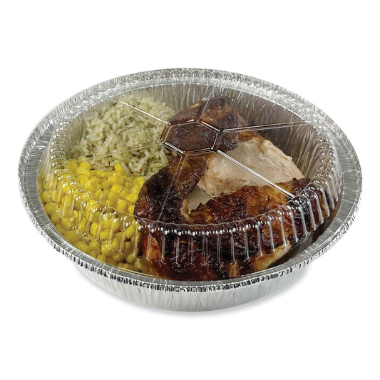 Boardwalk Round Aluminum To-Go Container Lids, Dome Lid, 9", Clear, Plastic, 500/Carton (ROUND9CLID)