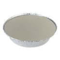 Boardwalk Round Aluminum To-Go Containers with Lid, 48 oz, 9" Diameter x 1.66"h, Silver, 200/Carton (ROUND9COMBO)