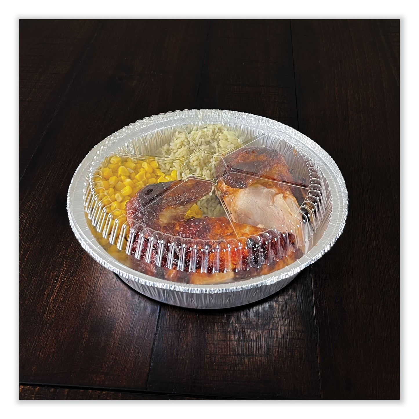Boardwalk Round Aluminum To-Go Container Lids, Dome Lid, 9", Clear, Plastic, 500/Carton (ROUND9CLID)