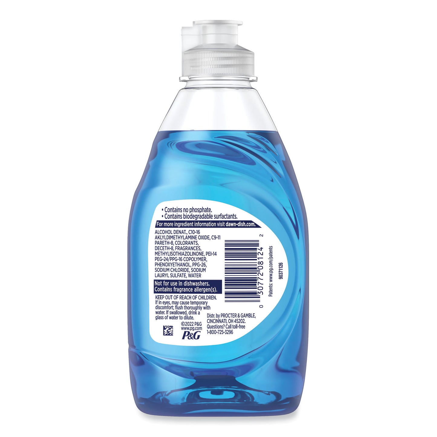 Liquid Dish Detergent, Dawn Original, 7.5 oz Bottle, 12/Carton (08285)